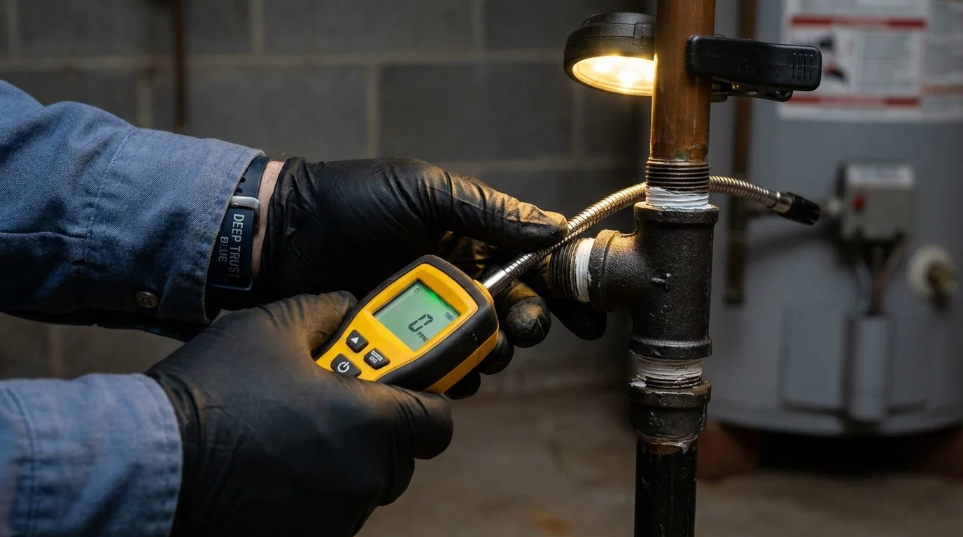 Gas leak detection with electronic sniffer by Johns Plumbing LLC in Twin Falls
