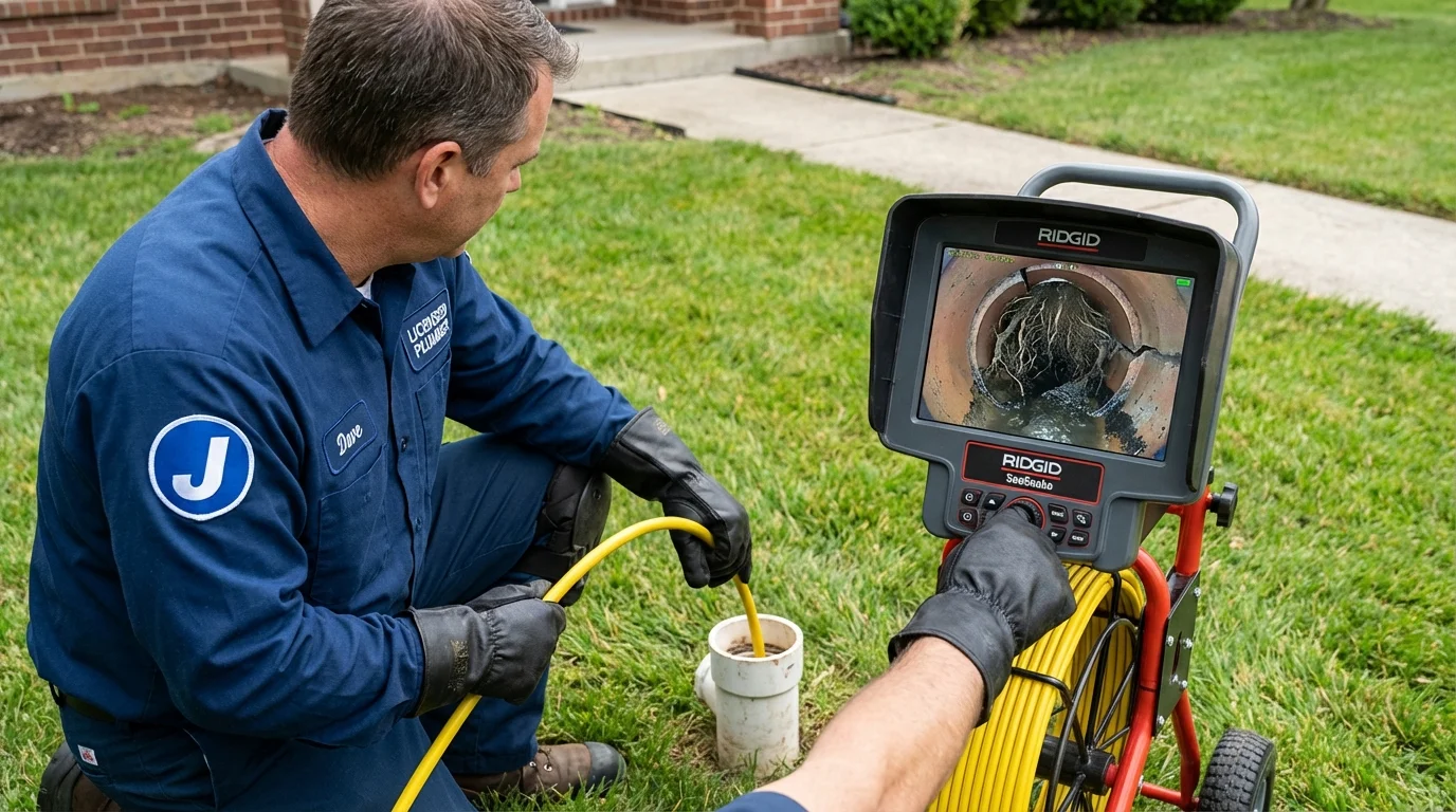 Sewer camera inspection being performed by Johns Plumbing LLC in Twin Falls