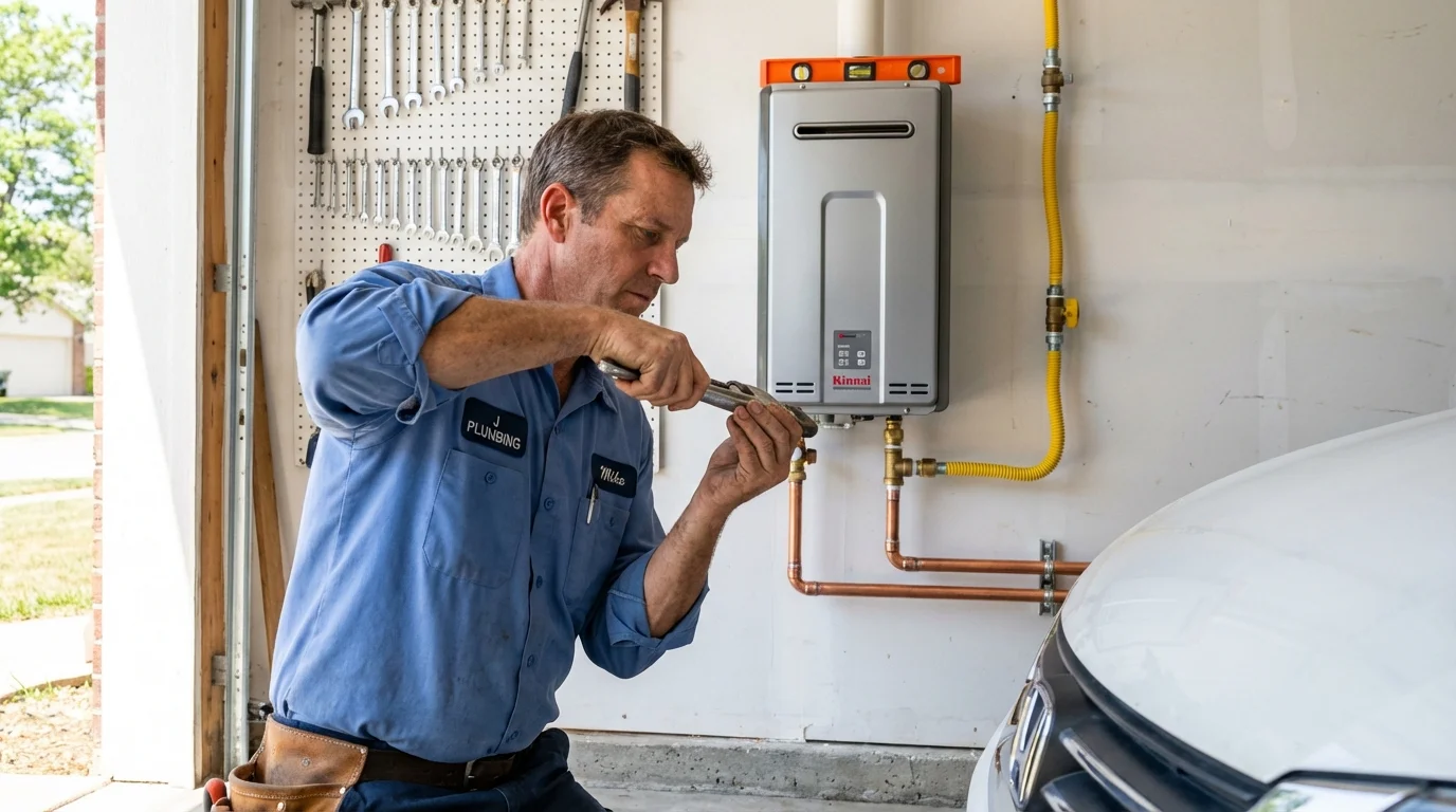 Tankless water heater installation by a Johns Plumbing LLC plumber in Twin Falls